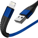 Kabel SPIDER - wzmocniony - iPhone Lightning - 3 m - niebieski