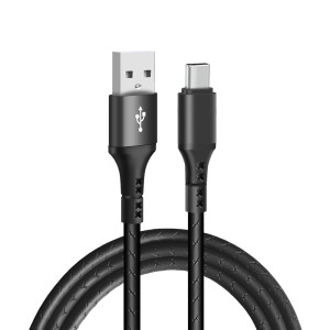 Wzmocniony kabel Ampere USB - USB typ-C - eXtremestyle® - 1.5 m - czarny