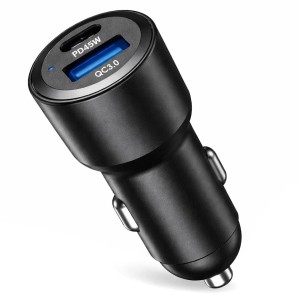 Ładowarka samochodowa USB Typ C + USB - 45 W PD evo 